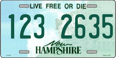 NH license plate 1232635