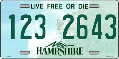 NH license plate 1232643