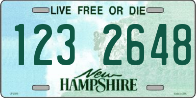 NH license plate 1232648