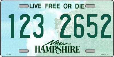 NH license plate 1232652