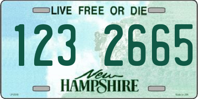 NH license plate 1232665
