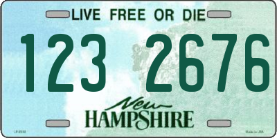 NH license plate 1232676