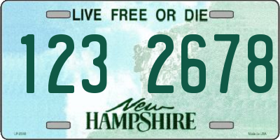 NH license plate 1232678