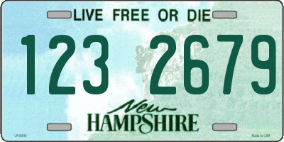 NH license plate 1232679