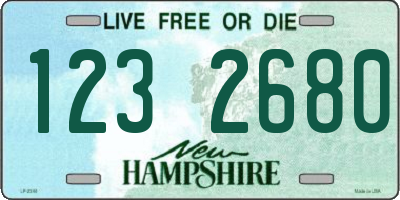 NH license plate 1232680