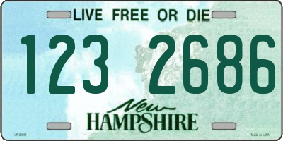 NH license plate 1232686