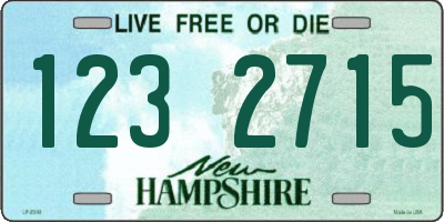 NH license plate 1232715