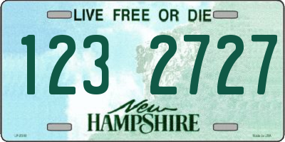 NH license plate 1232727
