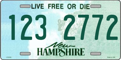 NH license plate 1232772