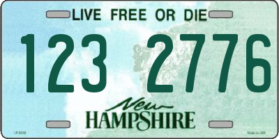 NH license plate 1232776