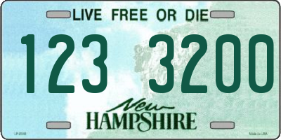 NH license plate 1233200