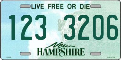 NH license plate 1233206