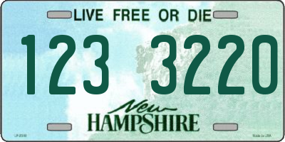 NH license plate 1233220