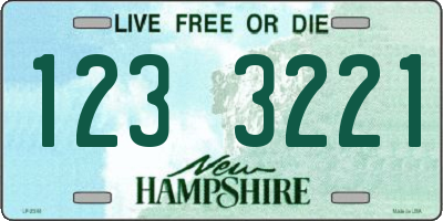 NH license plate 1233221