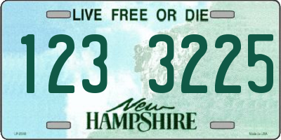NH license plate 1233225