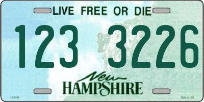 NH license plate 1233226