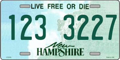NH license plate 1233227