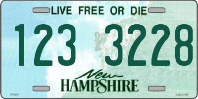NH license plate 1233228