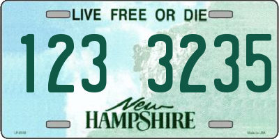 NH license plate 1233235