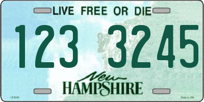 NH license plate 1233245