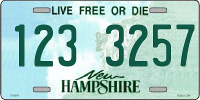 NH license plate 1233257