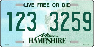 NH license plate 1233259