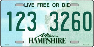 NH license plate 1233260