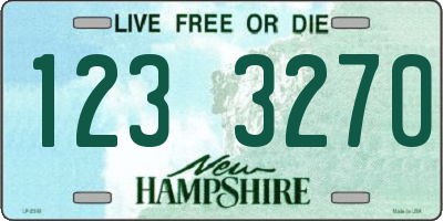 NH license plate 1233270