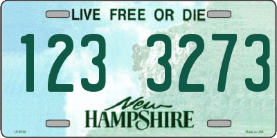 NH license plate 1233273