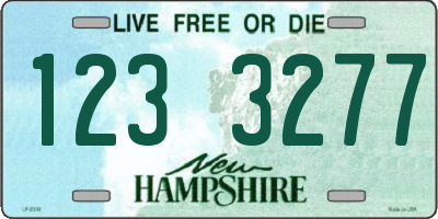 NH license plate 1233277