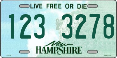 NH license plate 1233278