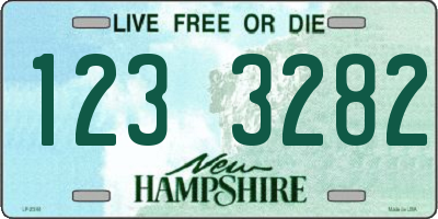 NH license plate 1233282