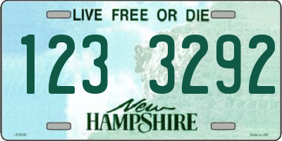 NH license plate 1233292