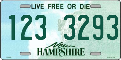 NH license plate 1233293