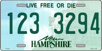 NH license plate 1233294