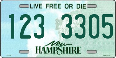 NH license plate 1233305