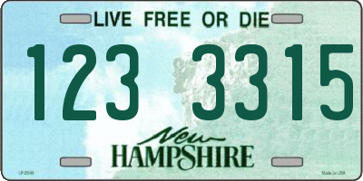 NH license plate 1233315