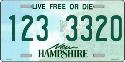 NH license plate 1233320