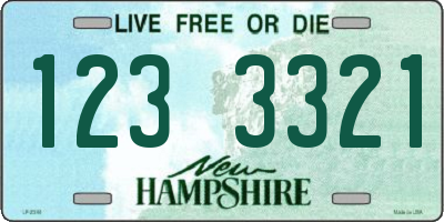 NH license plate 1233321
