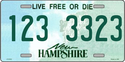 NH license plate 1233323