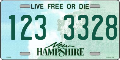 NH license plate 1233328