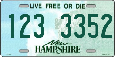 NH license plate 1233352