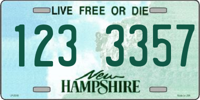 NH license plate 1233357