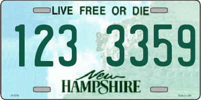 NH license plate 1233359