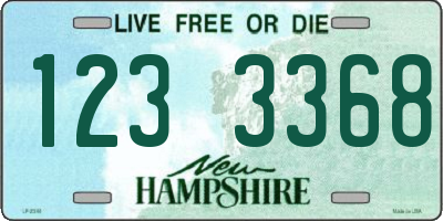 NH license plate 1233368