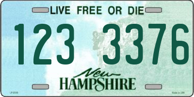 NH license plate 1233376