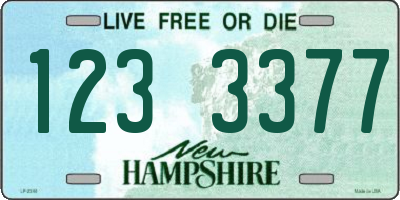 NH license plate 1233377