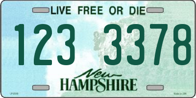 NH license plate 1233378
