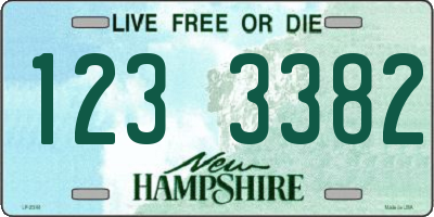 NH license plate 1233382