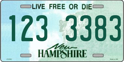 NH license plate 1233383